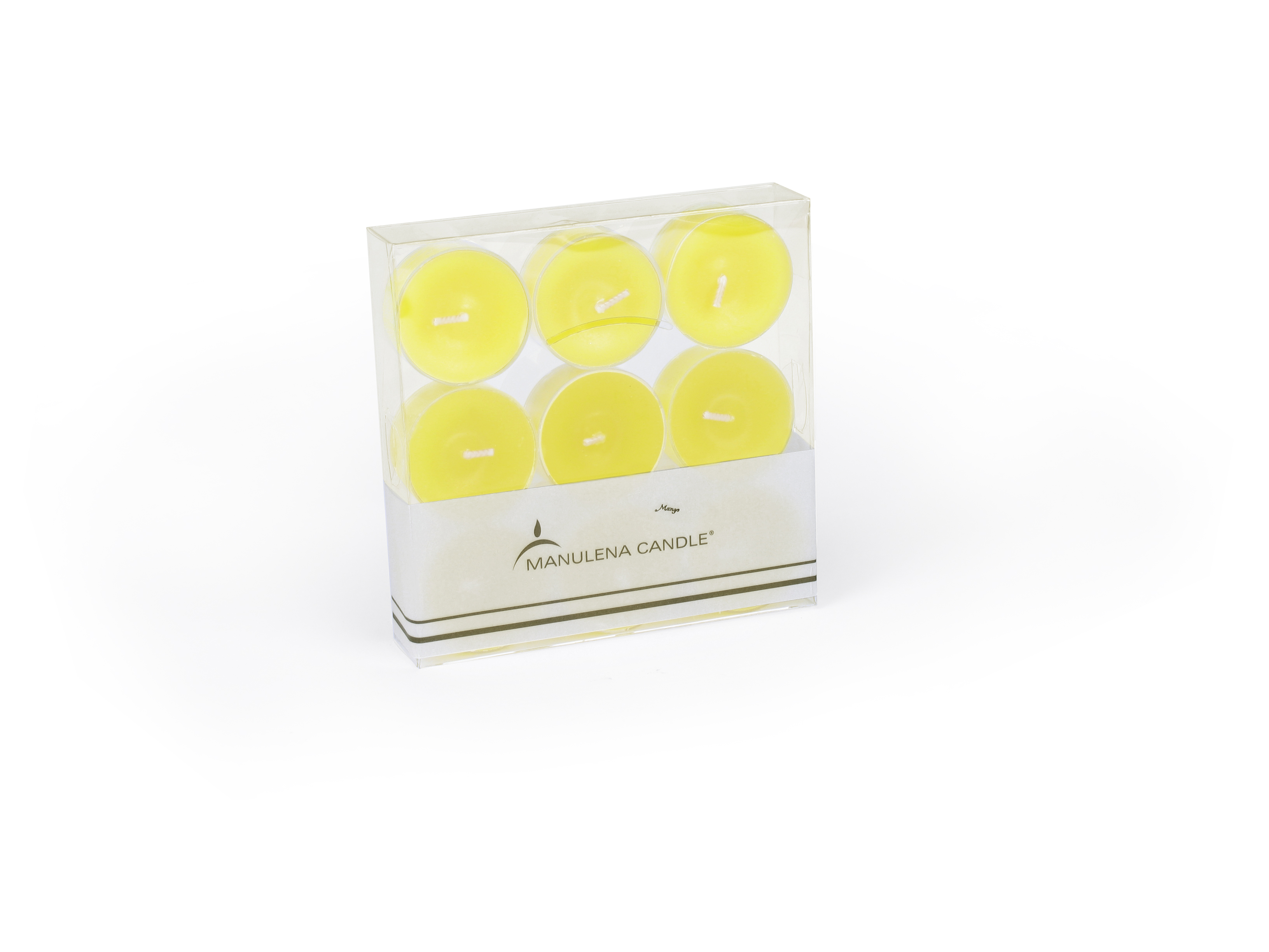 B065128 Pk9 Tealights cor Amarelo/Mango