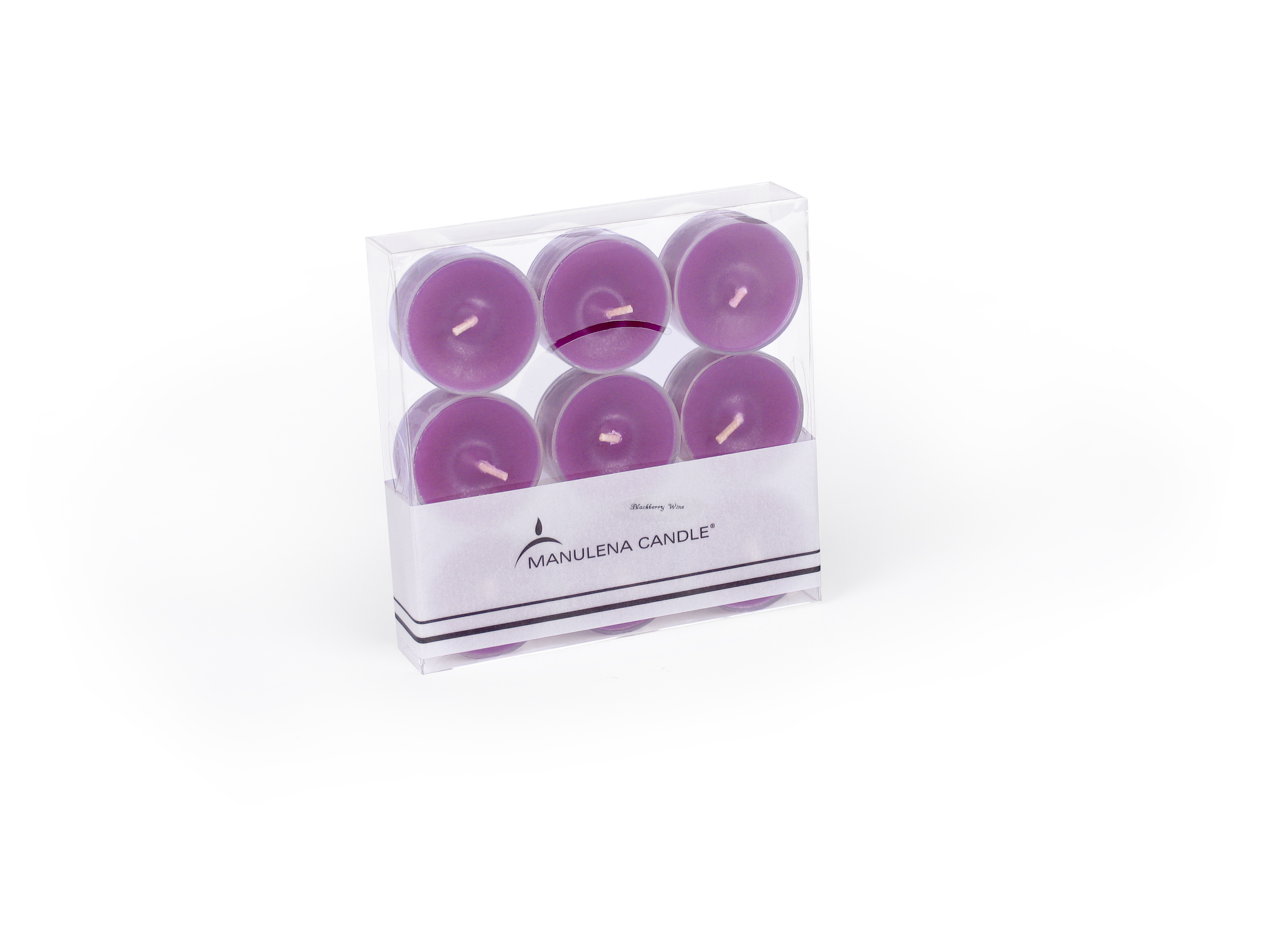 B065520 Pk9 tealights cor Roxo/Blackberry Wine