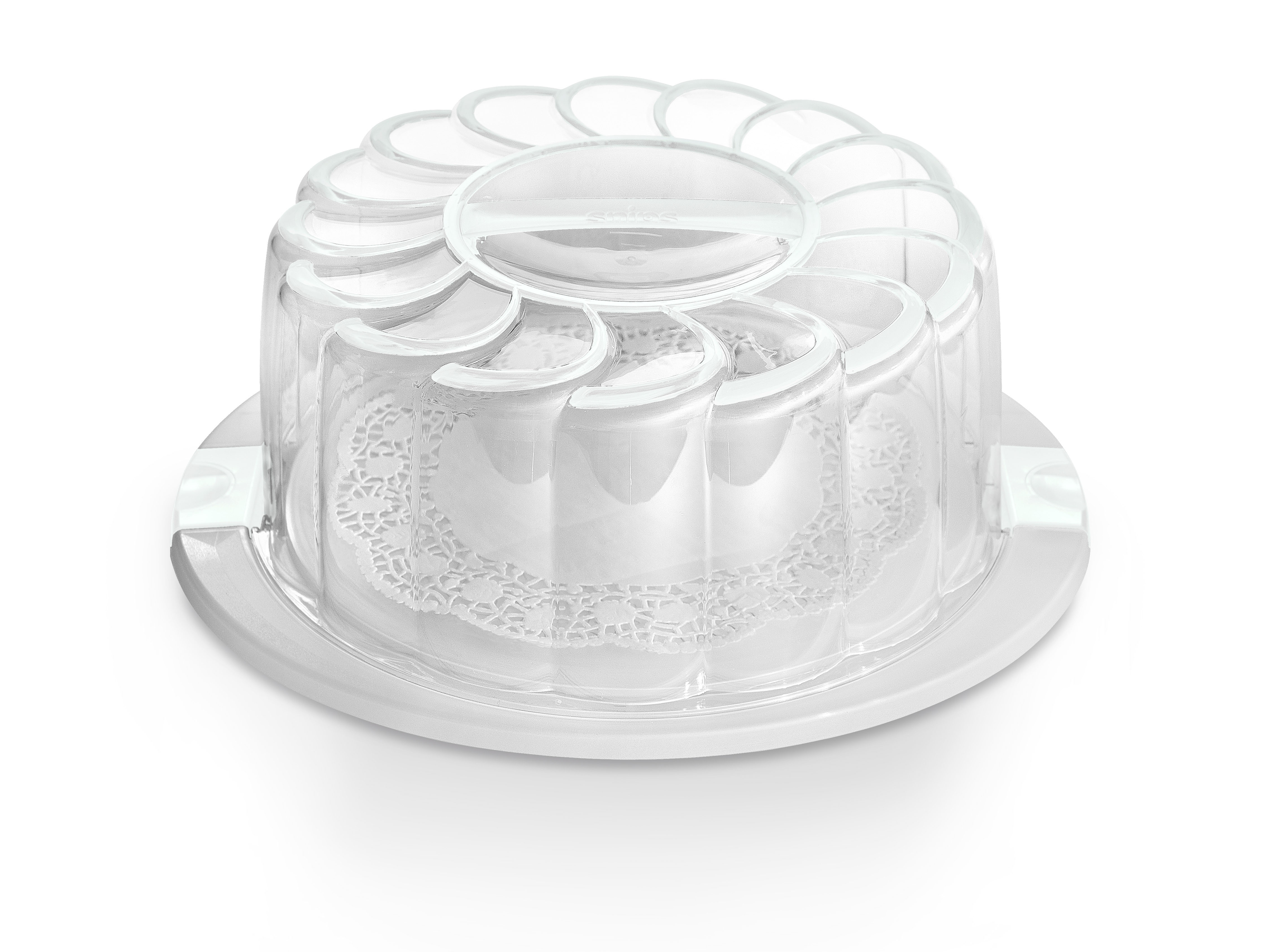 000161 CAKE HOLDER 28 cm WHITE