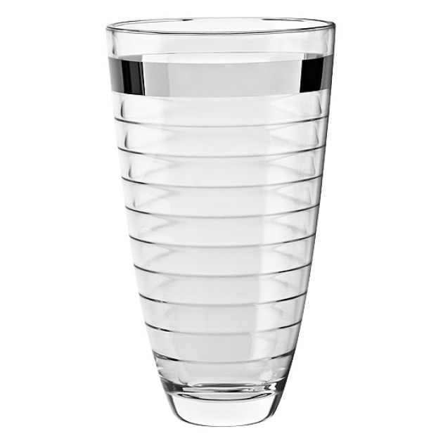 64626EM BAGUETTE VASE 30 WITH PLATINUM BAND