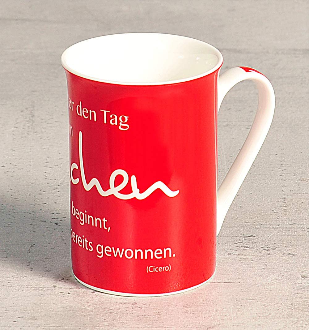 45012 Tasse, Motiv: Wer den Tag mit einem Lachen…