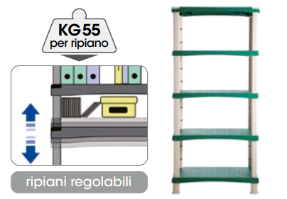 99206 SCAFF ..FUTURO 4 RIPIANI VERDE