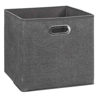 138885D  STORAGE BOX 31X31 D GREY LINEN