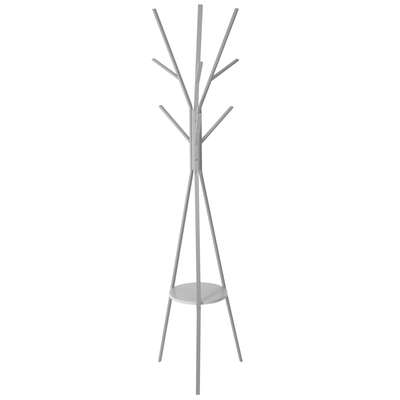 138944B GREY METAL+MDF COAT TREE