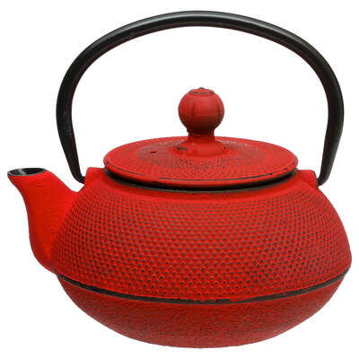 140617  TEA POT 60CL MINI DOTY RED