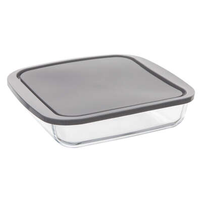 151118  SQUARE GLASS DISH+LID 22