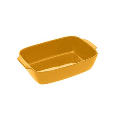 151440B  YELLOW CERAMIC RECT DISH 32X20