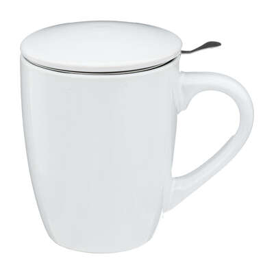 154002F   MUG W/ FILTER + LID WHITE 32CL