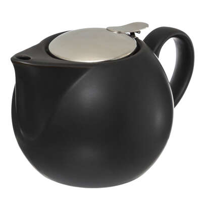 154237A   ROUND TEA POT BLACK 75CL