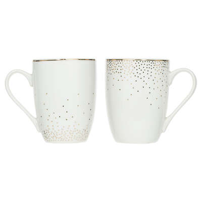 154564 SET 2 MUGS M JEANNE GOLD 35CL