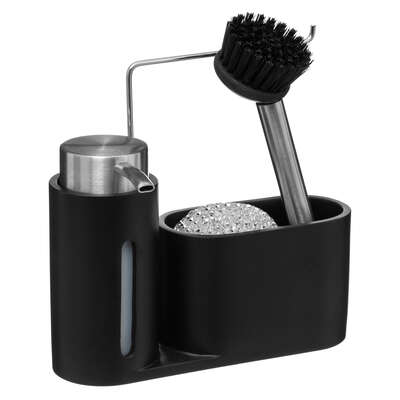 167702  BLACK SOAP DISPENS+DISH BRUSH