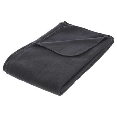 103870L  DARK GREY PLAID BLANKET