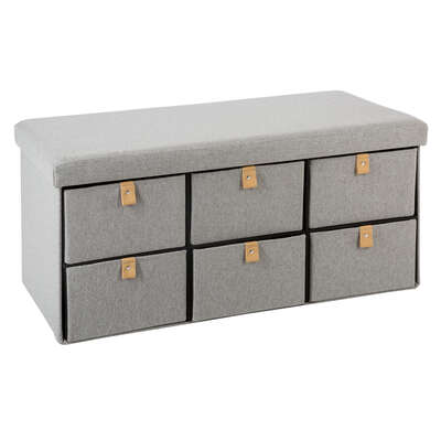 157149  6DR GR SUEDE DBLE FOLD OTTOMAN