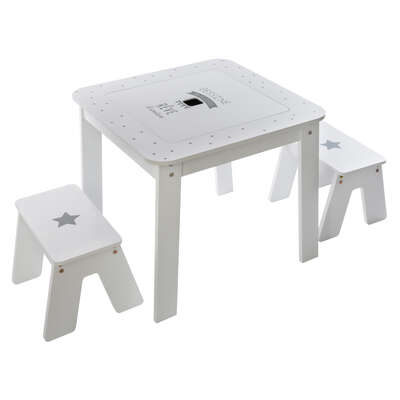 158473B BOY STORAGE TABLE + 2 STOOLS