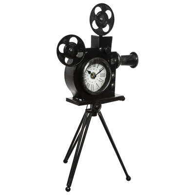 173813    MET CAMERA CLOCK FLOWER