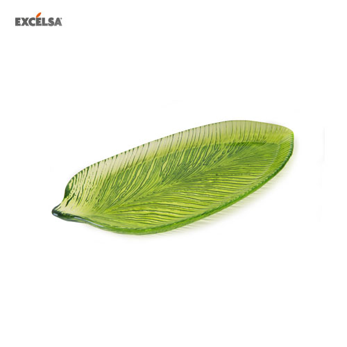 61699 GREEN LEAF PLATE 43X20