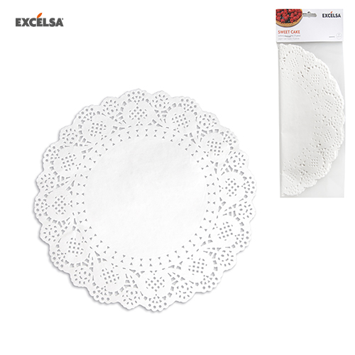 49845 15 PCS WHITE PAPER LACE DIAMET