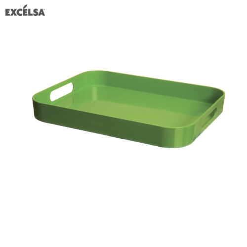 39371 RECTANG.MELAMINE GREEN TRAY 33