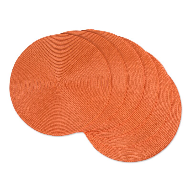 62389 ROUND ORANGE PLACEMAT 36 CM.