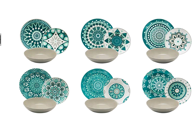 62501 "MANDALA" 18 PCS DINNER SET