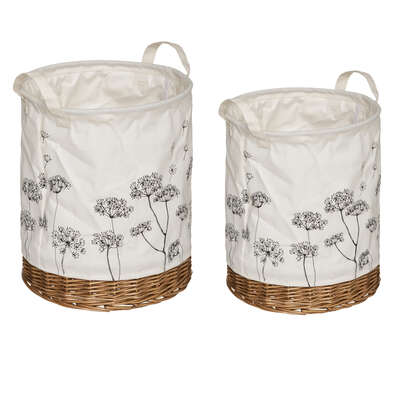 173462A    PANIER TISSU OSIER RD BLANC X2