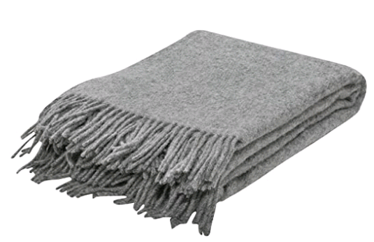 593044 Woolblanket  lightgrey 130x200cm