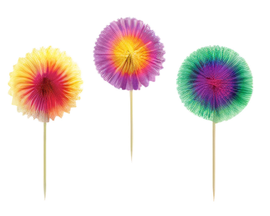 257801 SET 6 SUNFLOWER PICKS