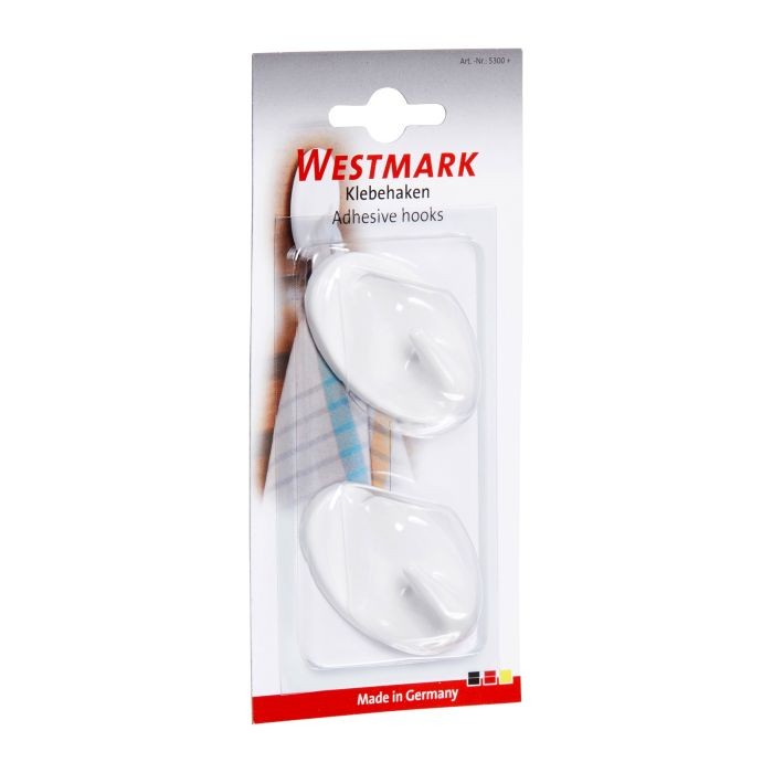 5305 228W 2 Adhesive hooks, white