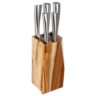 136226  5 KNIVES +ACACIA KNIVES STAND