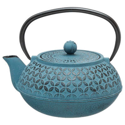 140622 TEA POT 1L FLOWER BLUE