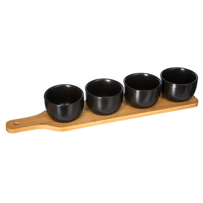 145763 APERITIVE SET MODERN WOOD L41