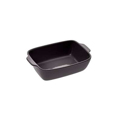 151439   GREY CERAMIC RECT DISH 25X16