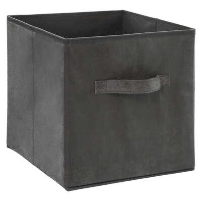 160455A   GREY VELVET STORAGE BOX 31X31