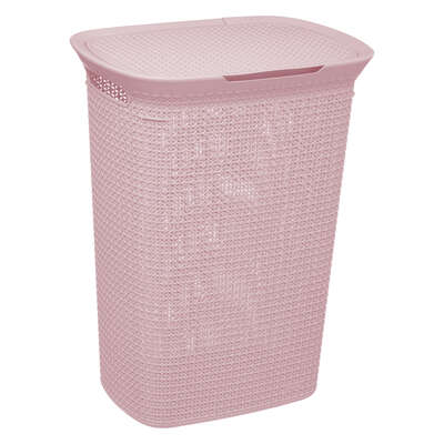 164587A  LAUNDRY HAMPER 57L SCANDI PINK