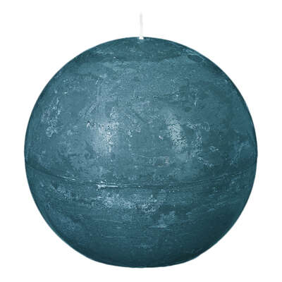 103134C   DK BLUE RUSTIC BALL CANDLE D10