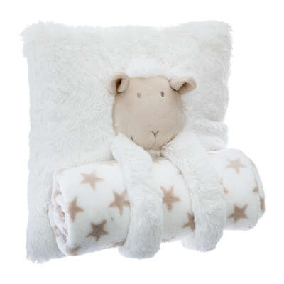 158730A   SHEEP CUSHION + BLANKET