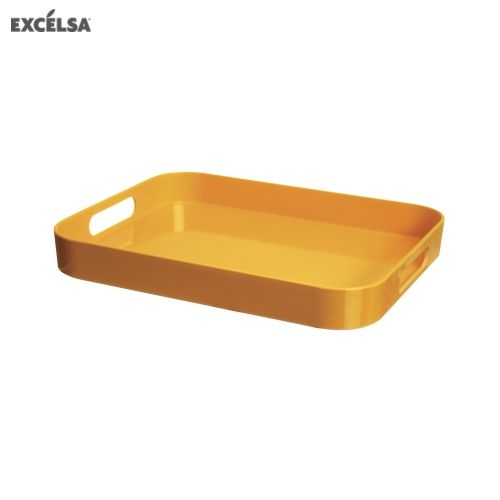 39366 RECTANG.MELAMINE YELLOW TRAY 3