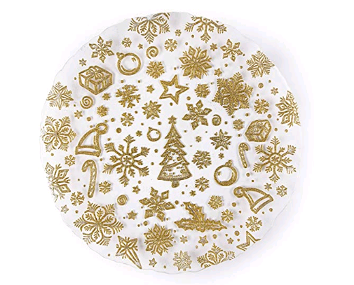 64119 GOLD PANETTONE PLATE 33 CM.