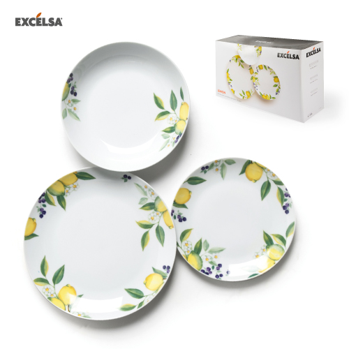 60328 "LEMON" 18 PCS DINNER SET