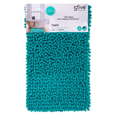 160822D  TAPIS MAXI CHENILLE 50X80 TURQ