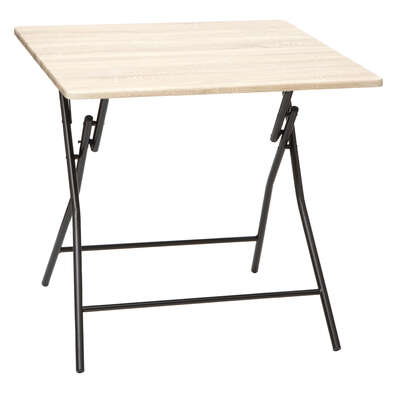 164713 TABLE PLI 4P 80X80CM EFF BOIS