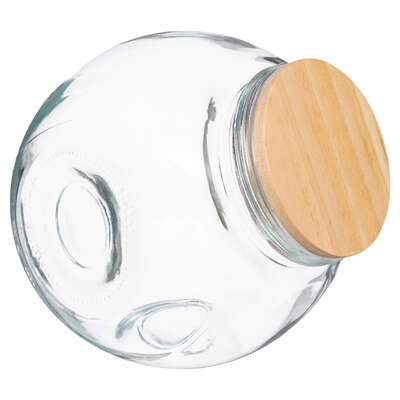 169221  BOCAL BONBON VERRE+BOIS 2L