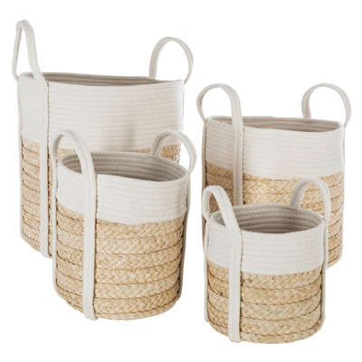 157136 PANIER COTON NAT X4