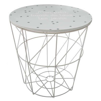 158810C  TABLE RANGEMENT KUMI GRIS