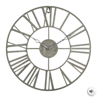 162261B  HORLOGE MET VINTAGE GRIS D36,5